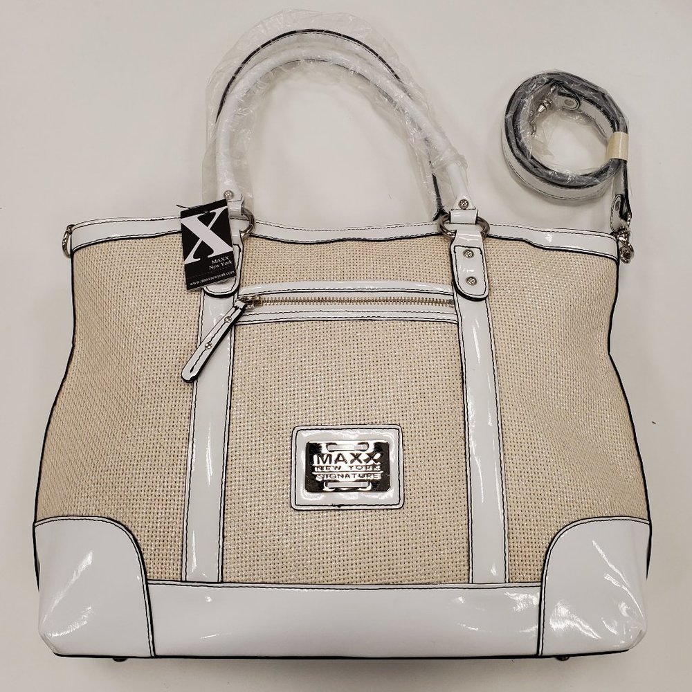 Maxx New York White Handbag Tote NEW!